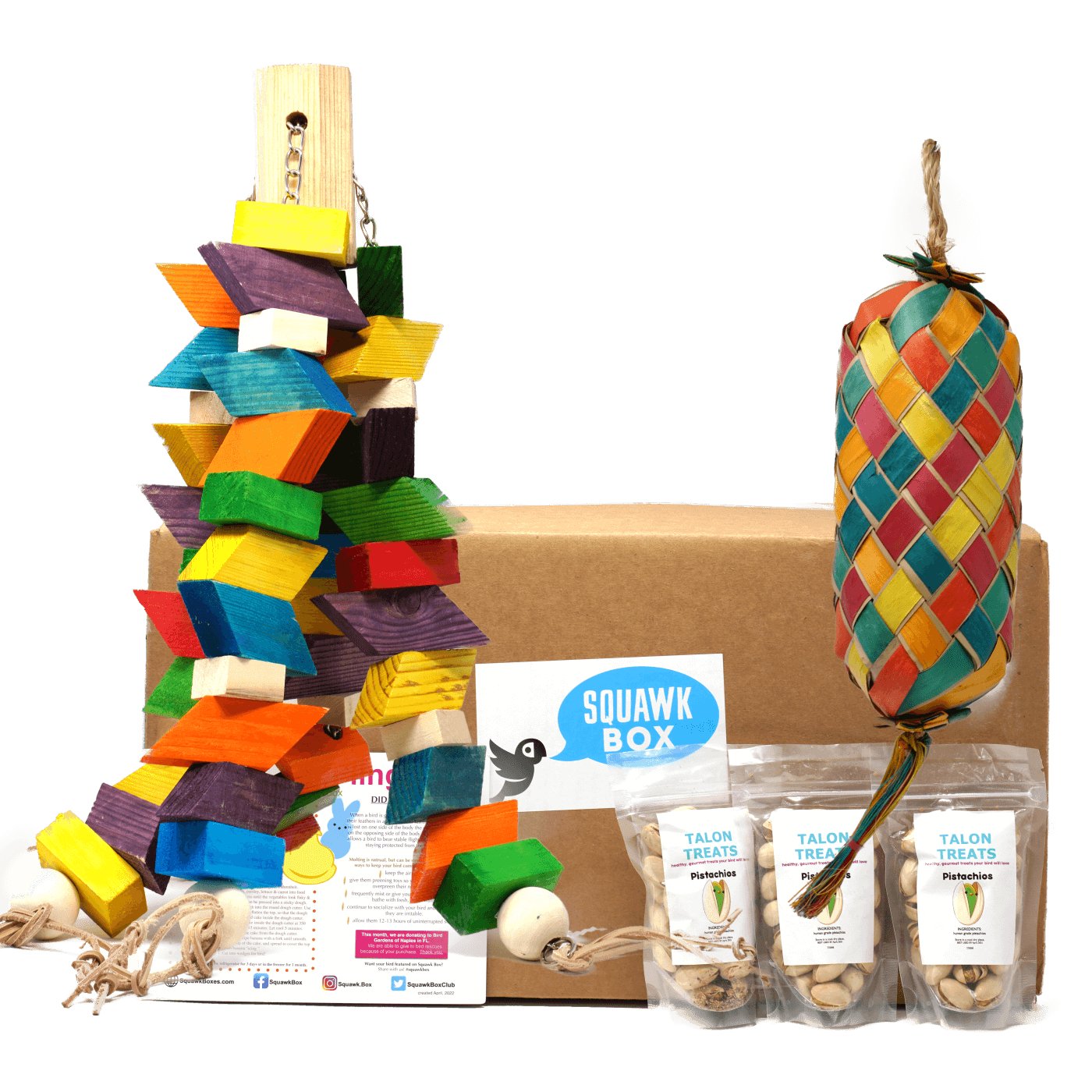 Squawk Box | Jumbo Birdie Toys and Treats Subscription Box